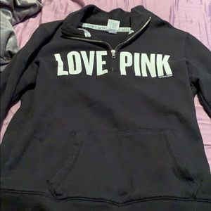 Pink zip up sweatshirt